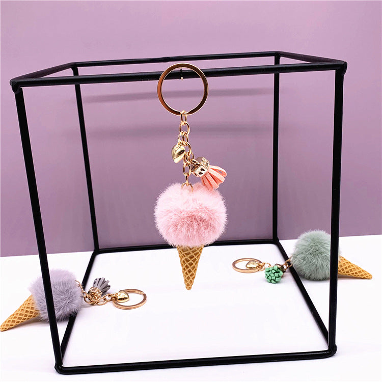 Wholesale Wholesale ice cream cute bag cartoon plush pendant keychain