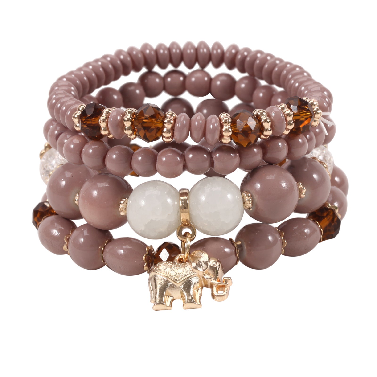 Wholesale Bohemian Elephant Pendant Beaded Bracelet