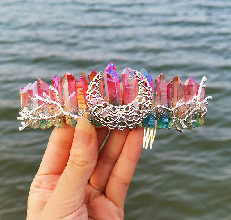 Wholesale Crystal Rainbow Crown Headband
