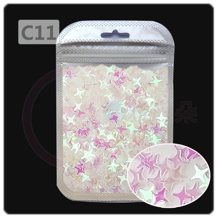 Wholesale 4MM four-cornered cross star pearl sequins