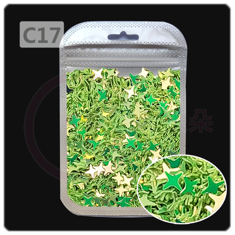 Wholesale 4MM four-cornered cross star pearl sequins