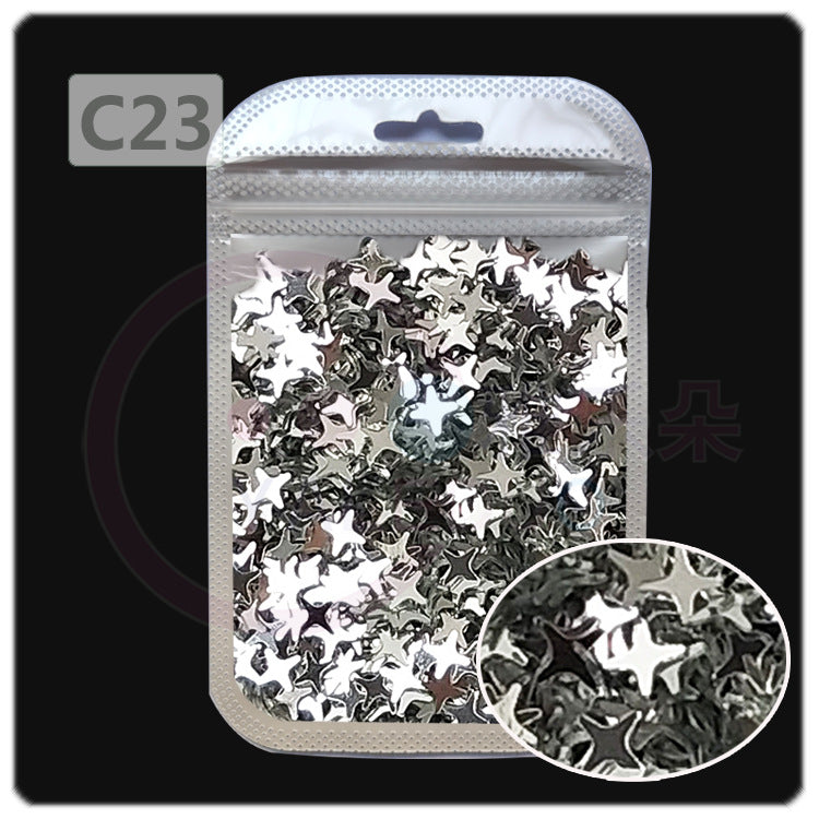 Wholesale 4MM four-cornered cross star pearl sequins