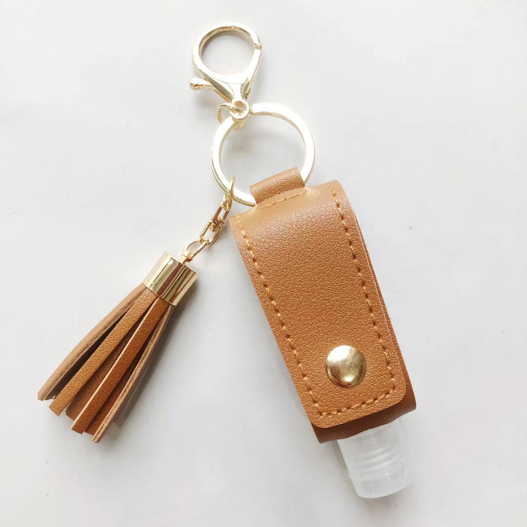 Wholesale Leather Case Perfume Bottle Storage Bag T-shaped Bottle Key Ring