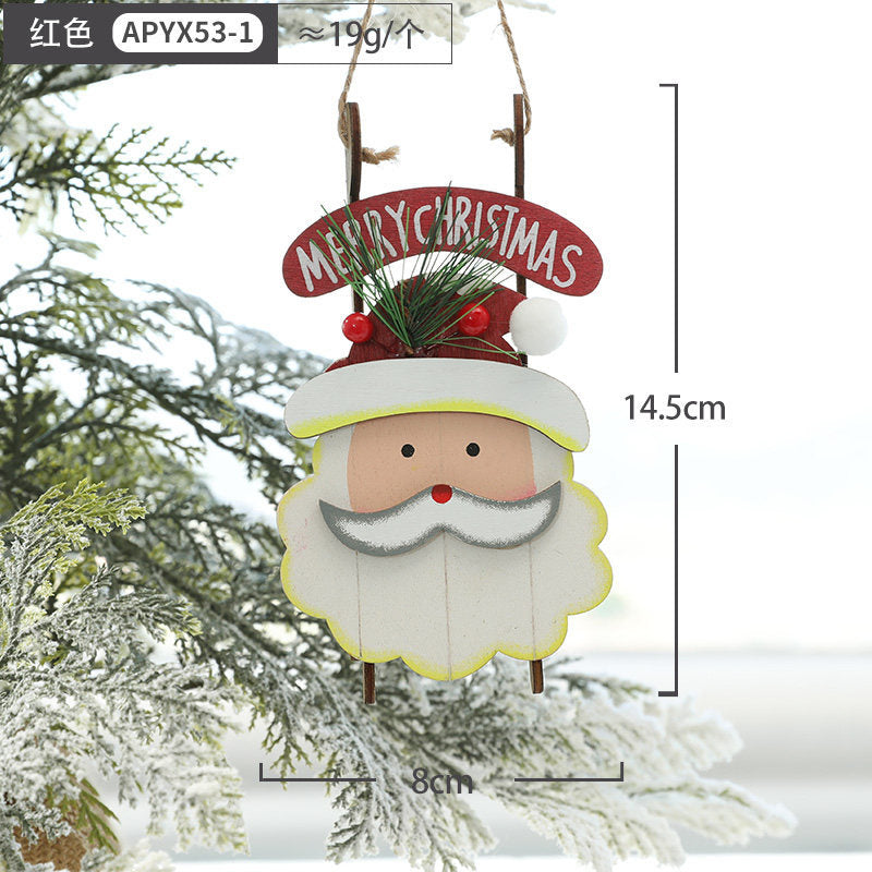 Wholesale of Wooden Santa Claus Christmas Tree Decorations