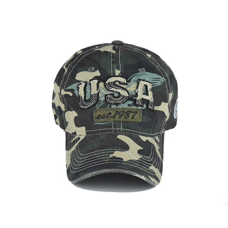 Wholesale Cotton Washed Aged American Flag Baseball Hat
