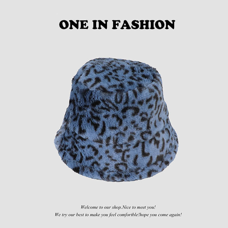 Wholesale Leopard Print Cow Print Zebra Print Plush Bucket Hat