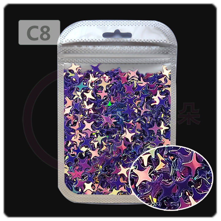 Wholesale 4MM four-cornered cross star pearl sequins