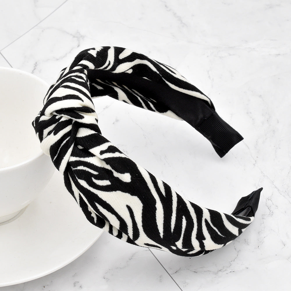 Wholesale of New Retro Zebra Leopard Print Fabric Headband
