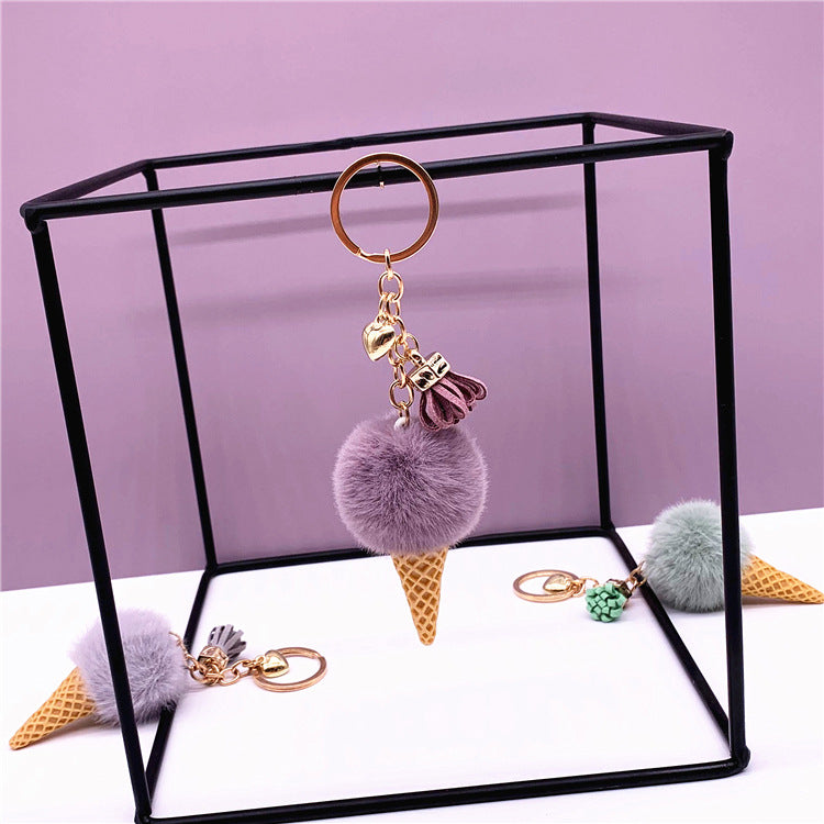 Wholesale Wholesale ice cream cute bag cartoon plush pendant keychain