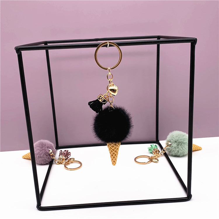 Wholesale Wholesale ice cream cute bag cartoon plush pendant keychain