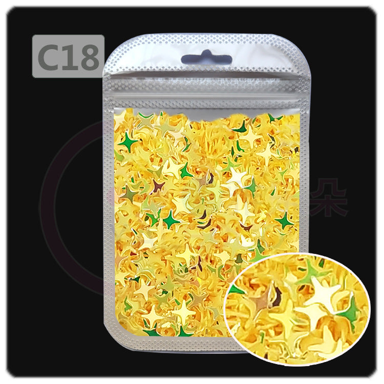 Wholesale 4MM four-cornered cross star pearl sequins