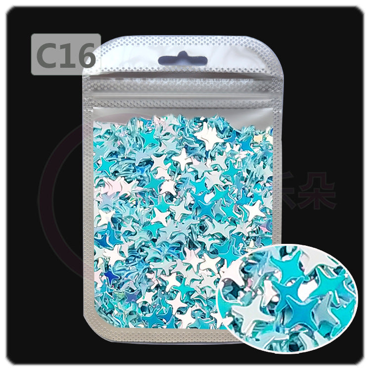 Wholesale 4MM four-cornered cross star pearl sequins