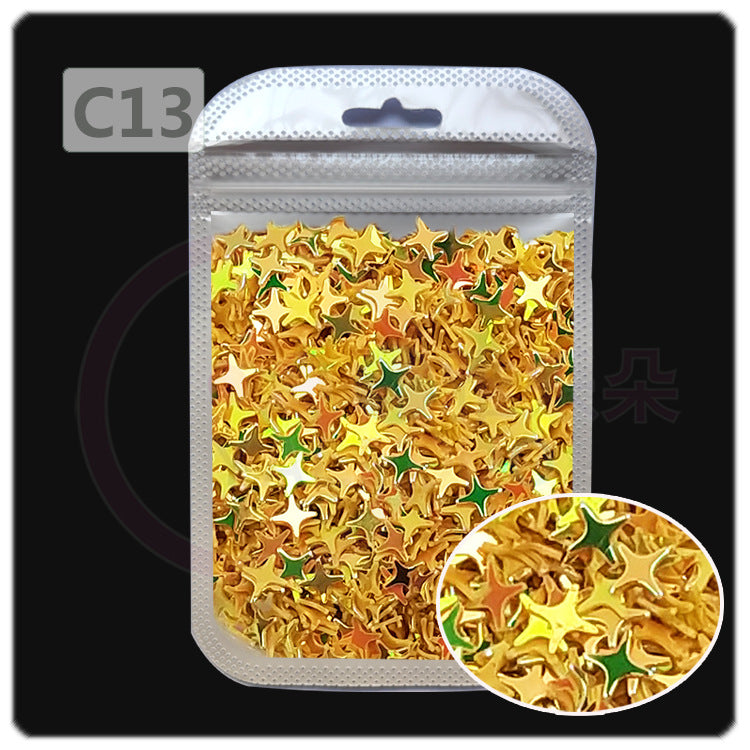 Wholesale 4MM four-cornered cross star pearl sequins