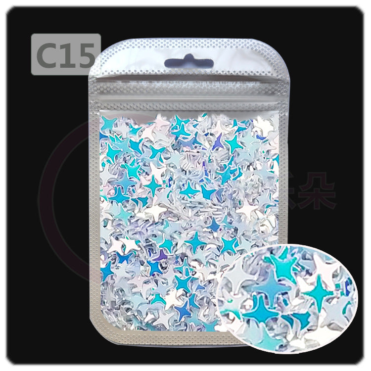 Wholesale 4MM four-cornered cross star pearl sequins