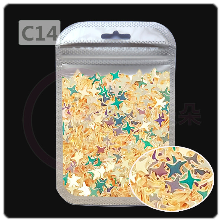 Wholesale 4MM four-cornered cross star pearl sequins