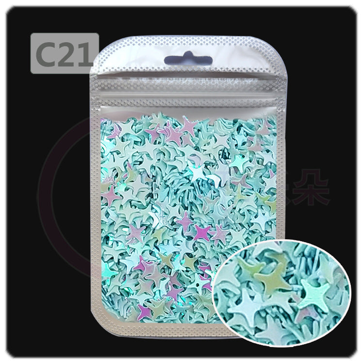 Wholesale 4MM four-cornered cross star pearl sequins