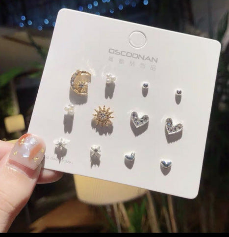 Wholesale One Week Set of 7 Pairs Combo Week Earrings