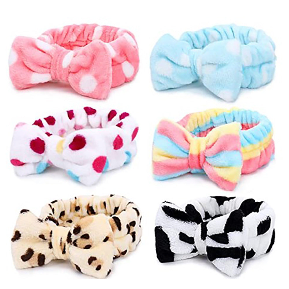 Wholesale Bow Set Makeup Bathing Fabric Headband