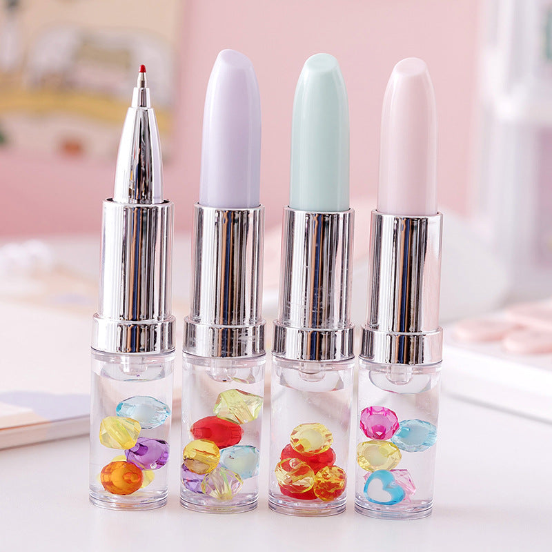 Bolígrafo de gel de lápiz labial de taladro de plástico al por mayor