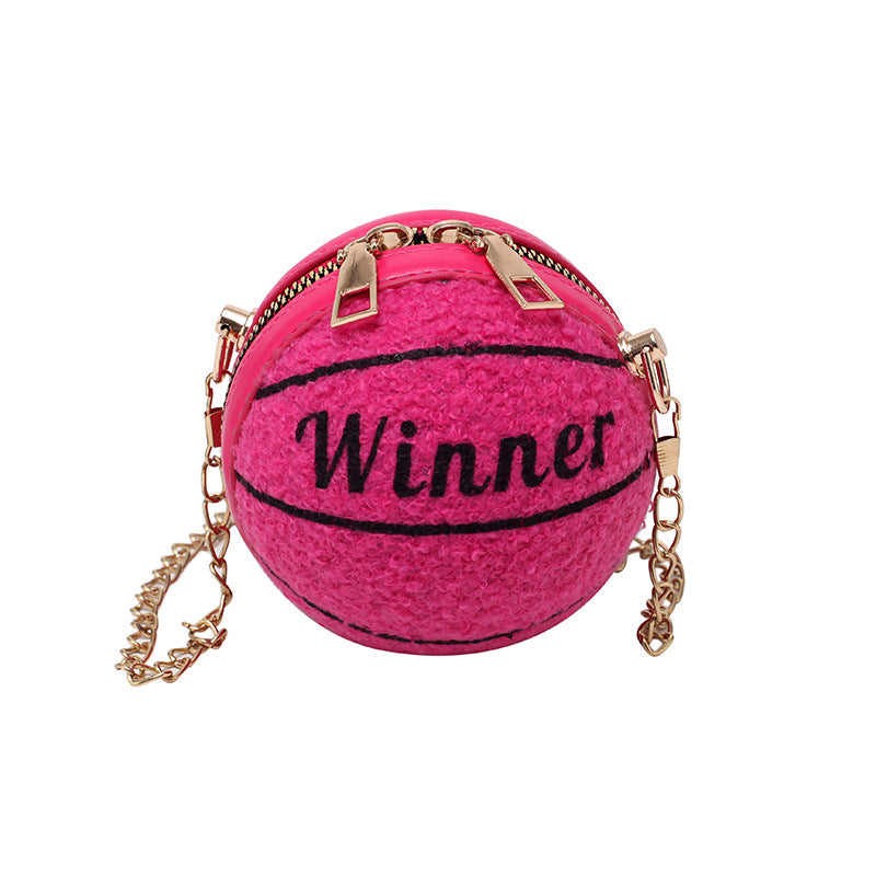 Wholesale Plush Mini Children's Basketball Bags, Single Shoulder Crossbody Bags