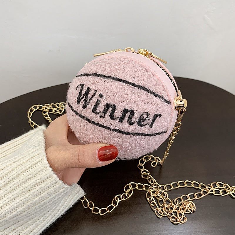 Wholesale Plush Mini Children's Basketball Bags, Single Shoulder Crossbody Bags