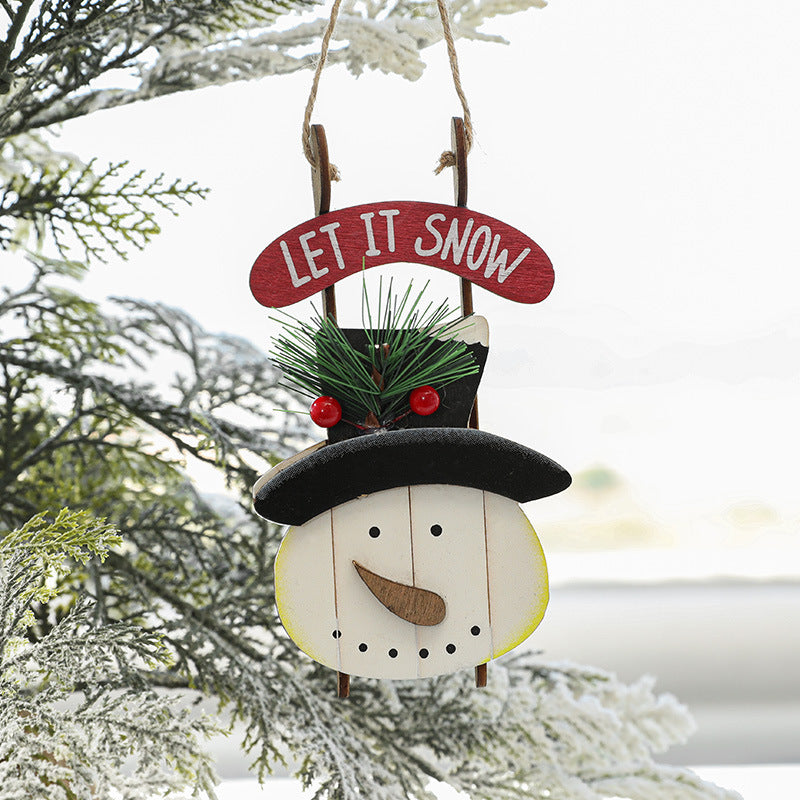 Wholesale of Wooden Santa Claus Christmas Tree Decorations