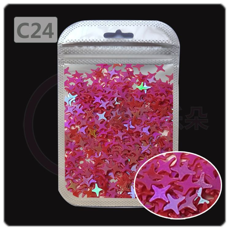 Wholesale 4MM four-cornered cross star pearl sequins