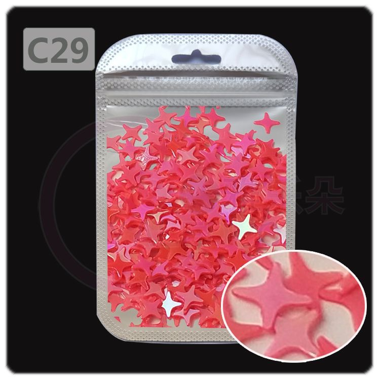 Wholesale 4MM four-cornered cross star pearl sequins