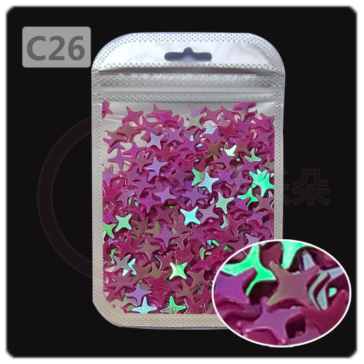 Wholesale 4MM four-cornered cross star pearl sequins