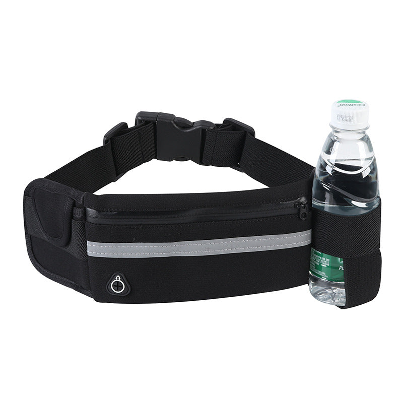 Wholesale Silk screen printing outdoor sports waist bag mobile phone running belt multifunctional men and women invisible water bottle bag