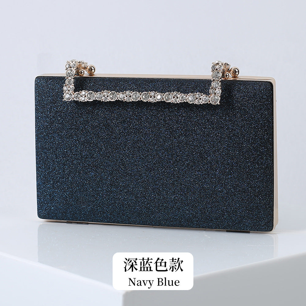 Wholesale Multi Color Shiny Pink Party Diamond Black Handbag