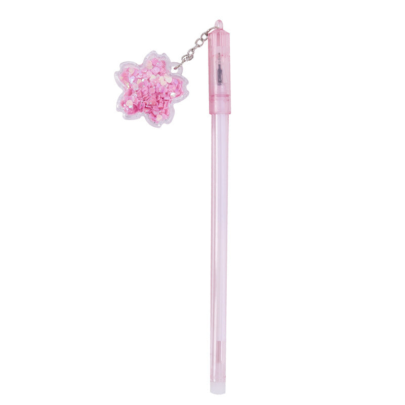 Wholesale Sequins Flower Pendant Cartoon Cute Pendant Plastic Rollerball Pen