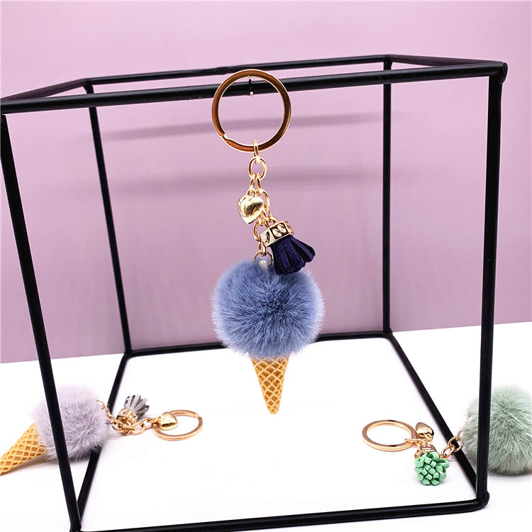 Wholesale Wholesale ice cream cute bag cartoon plush pendant keychain