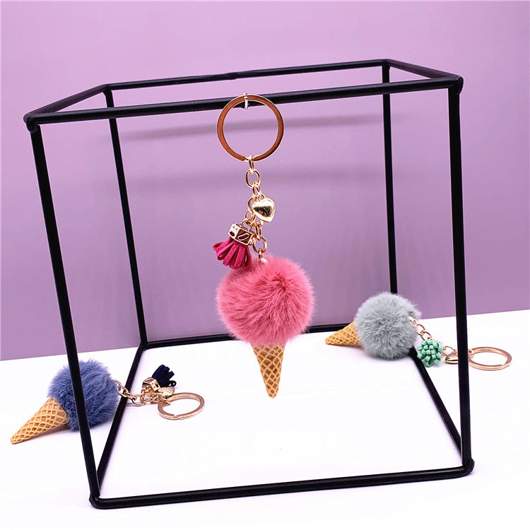 Wholesale Wholesale ice cream cute bag cartoon plush pendant keychain