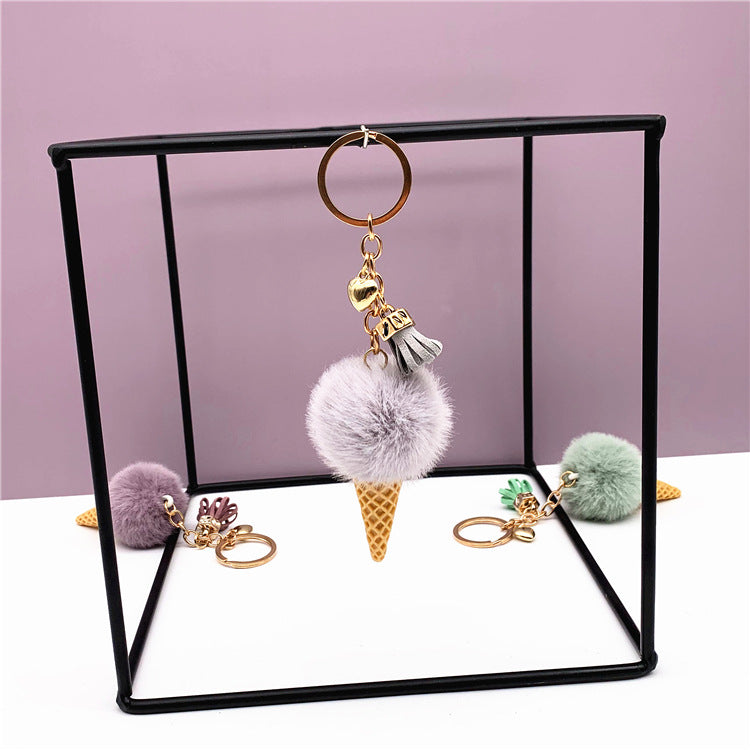 Wholesale Wholesale ice cream cute bag cartoon plush pendant keychain