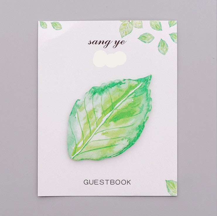 Wholesale Fresh artificial leaf message sticker