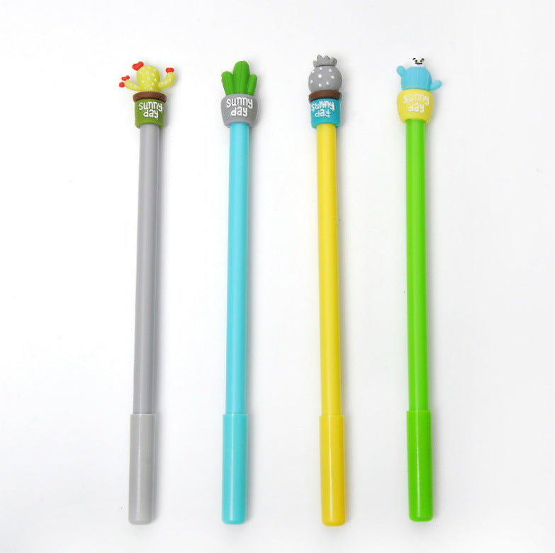 Plástico de plástico al por mayor Cactus gel pluma