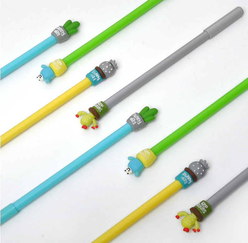 Plástico de plástico al por mayor Cactus gel pluma