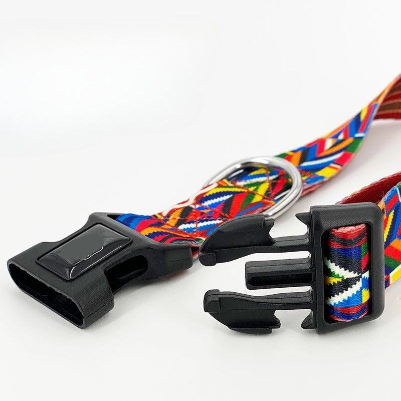 Wholesale Rainbow Belt Walking Training Collar Leash Supplies
