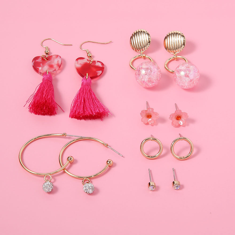 Wholesale Tassel Geometric Exaggerated Versatile Fan-shaped Bohemian Earrings