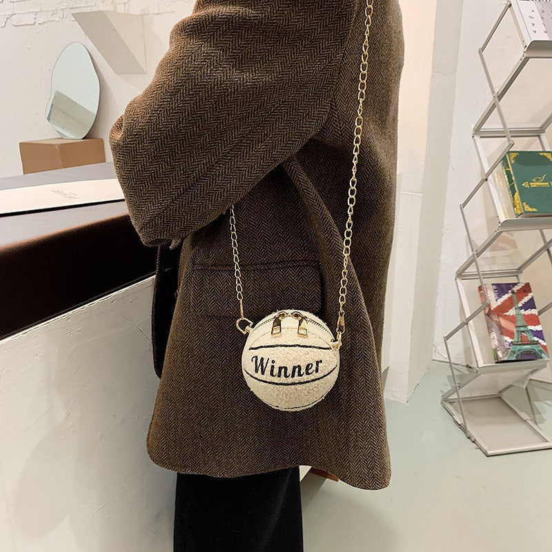 Wholesale Plush Mini Children's Basketball Bags, Single Shoulder Crossbody Bags