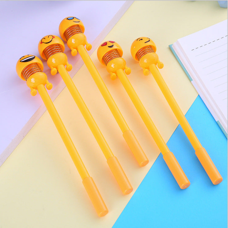 Wholesale Plastic Net Red Emoji Bouncing Doll Gel Pen