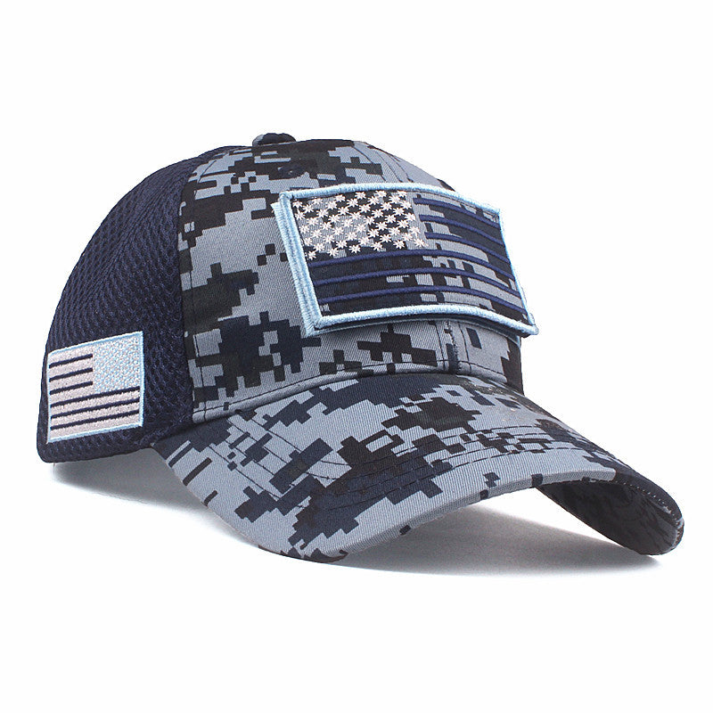 Wholesale Cotton American Flag Sunscreen Sports Velcro Baseball Cap