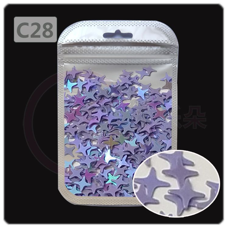 Wholesale 4MM four-cornered cross star pearl sequins