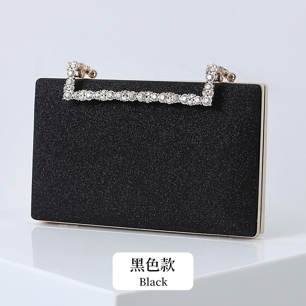 Wholesale Multi Color Shiny Pink Party Diamond Black Handbag