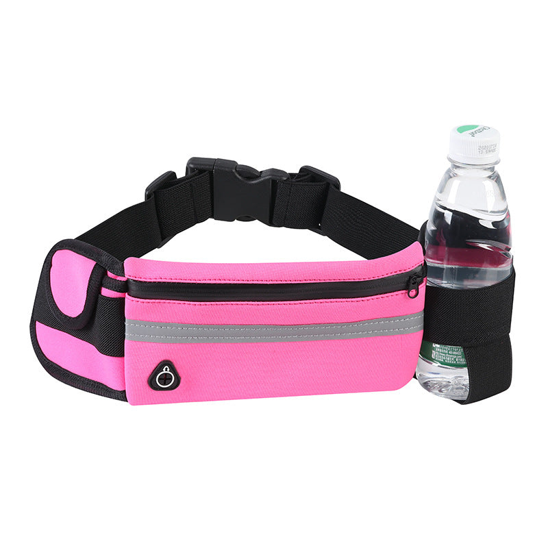 Wholesale Silk screen printing outdoor sports waist bag mobile phone running belt multifunctional men and women invisible water bottle bag