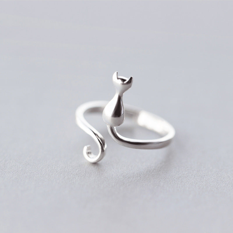 Wholesale Simple cute kitten ring for women