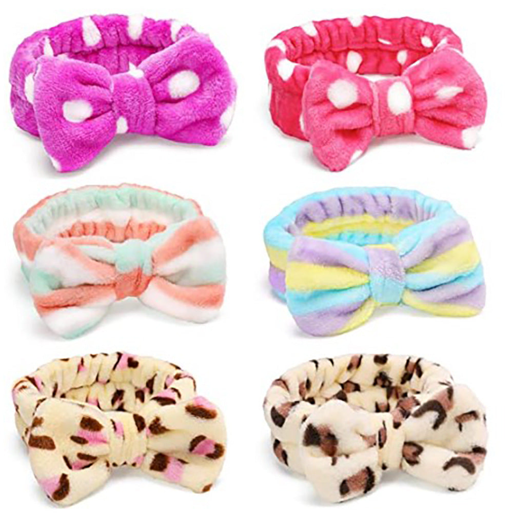 Wholesale Bow Set Makeup Bathing Fabric Headband