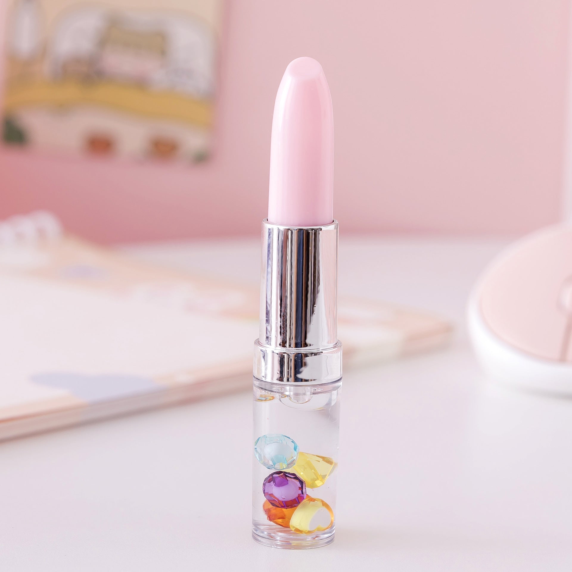 Bolígrafo de gel de lápiz labial de taladro de plástico al por mayor