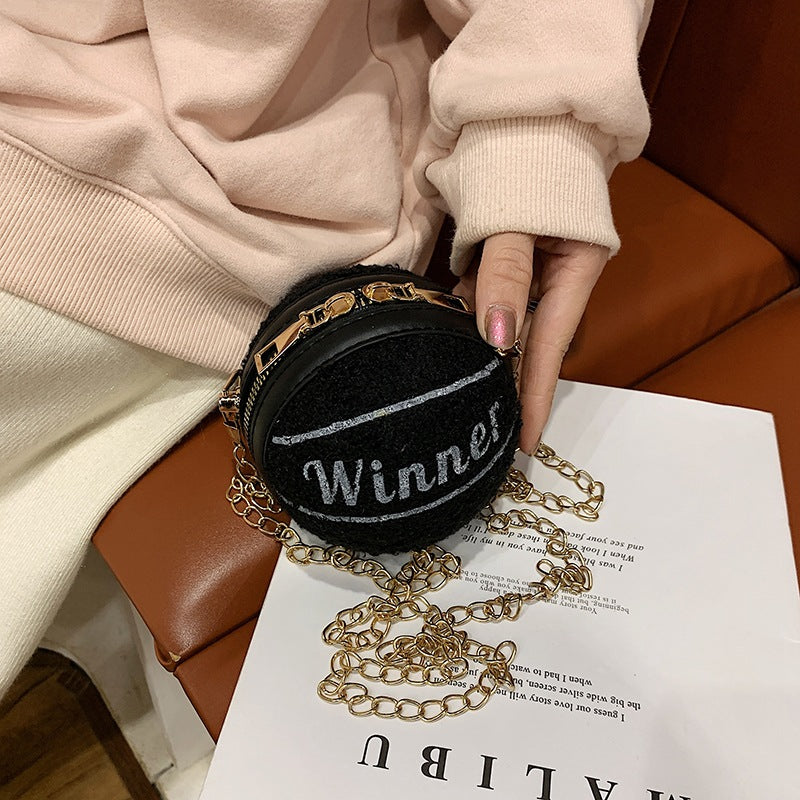 Wholesale Plush Mini Children's Basketball Bags, Single Shoulder Crossbody Bags